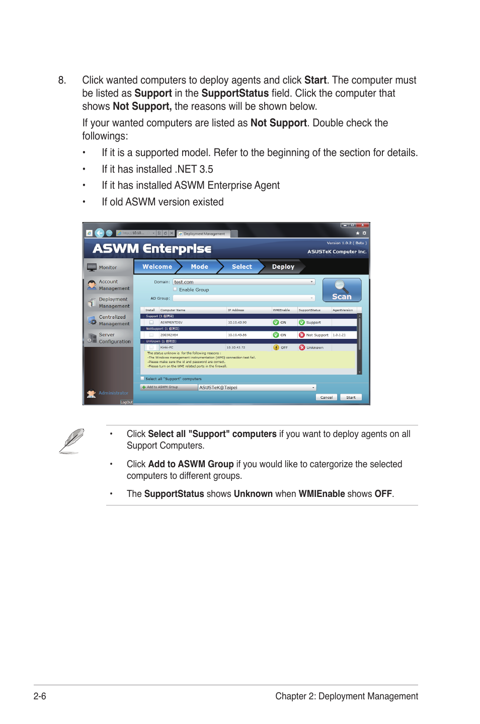 Asus ASWM Enterprise System Web-based Management User Manual | Page 24 / 78