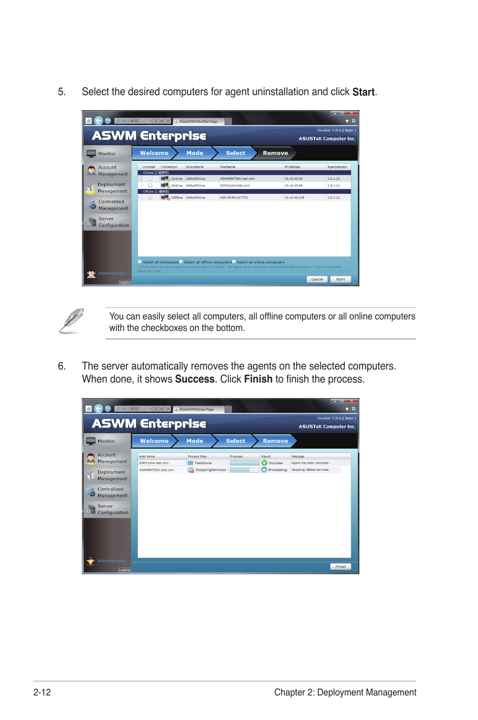 Asus ASWM Enterprise System Web-based Management User Manual | Page 30 / 78