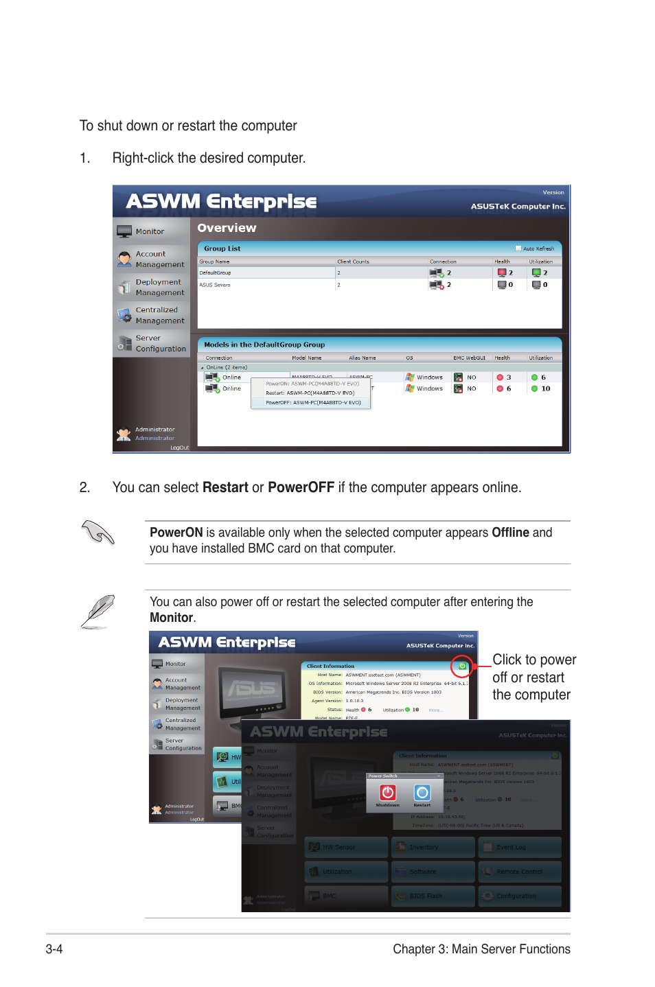 Asus ASWM Enterprise System Web-based Management User Manual | Page 36 / 78