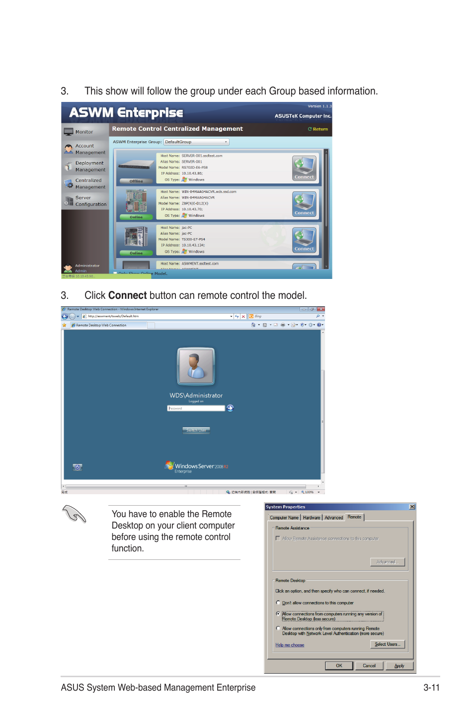 Asus ASWM Enterprise System Web-based Management User Manual | Page 43 / 78