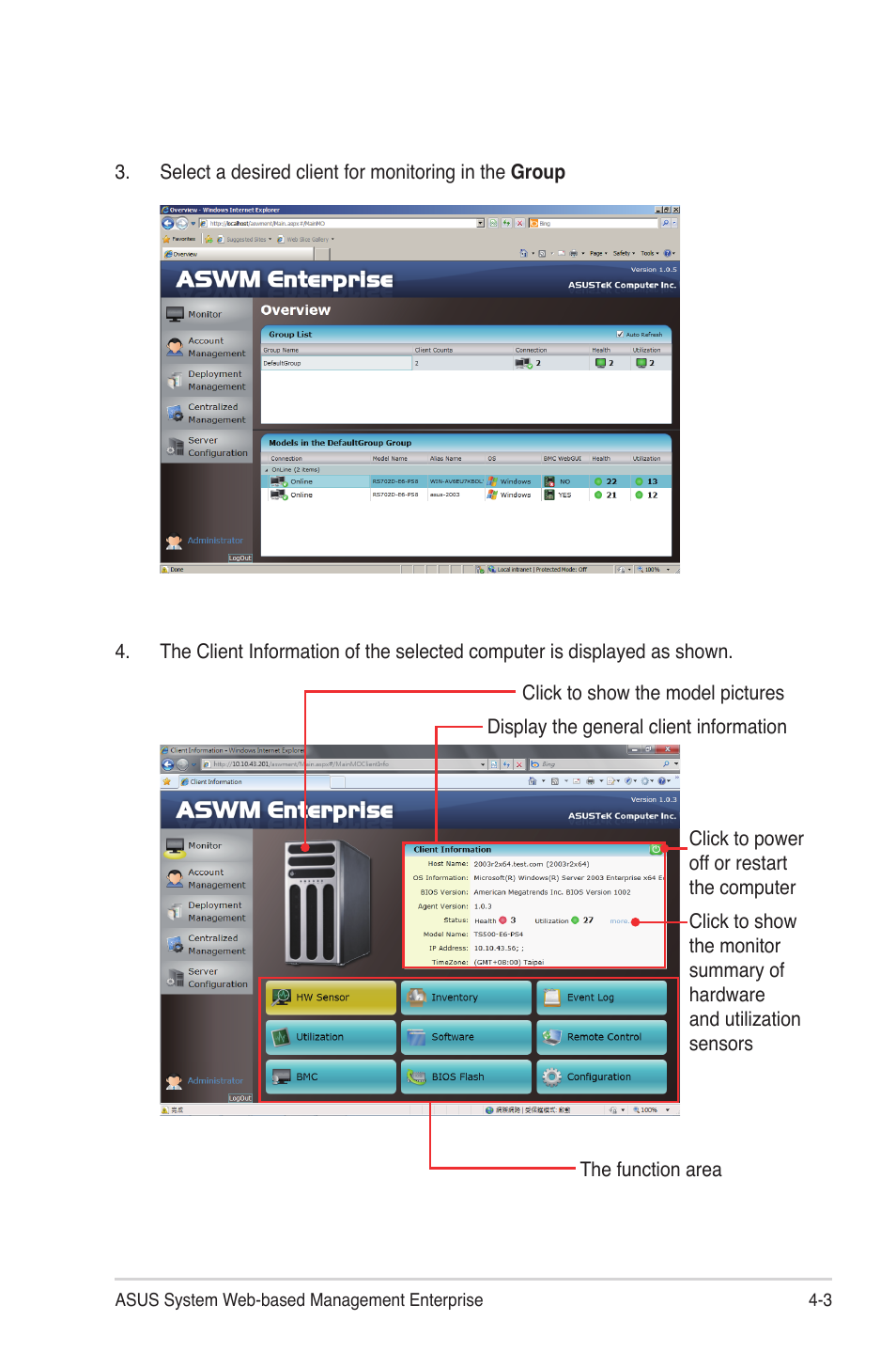 Asus ASWM Enterprise System Web-based Management User Manual | Page 51 / 78