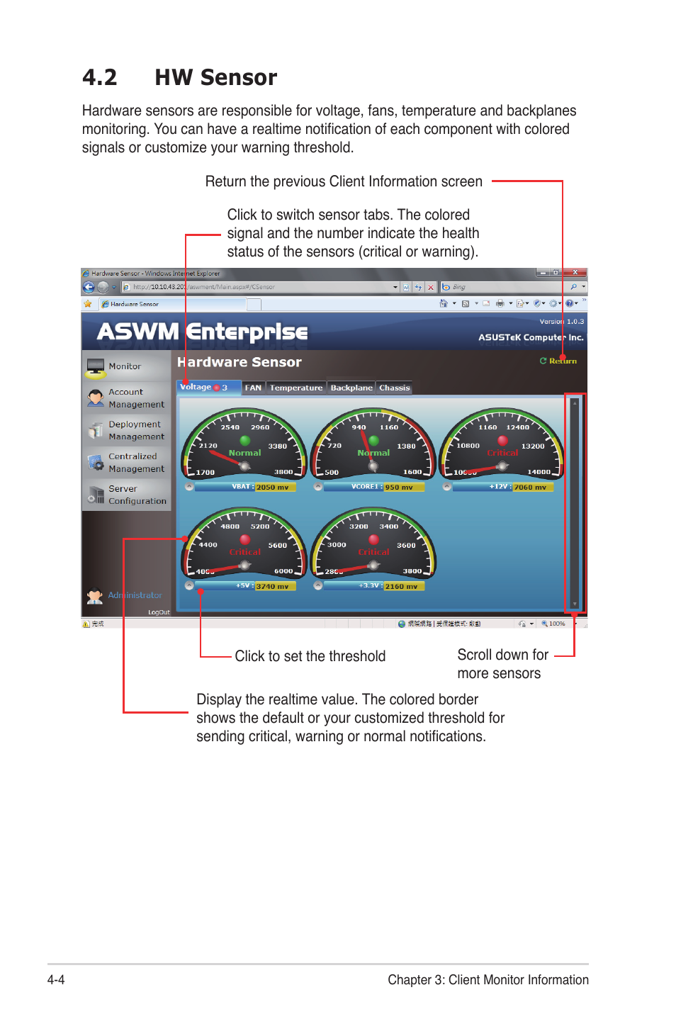 2 hw sensor | Asus ASWM Enterprise System Web-based Management User Manual | Page 52 / 78