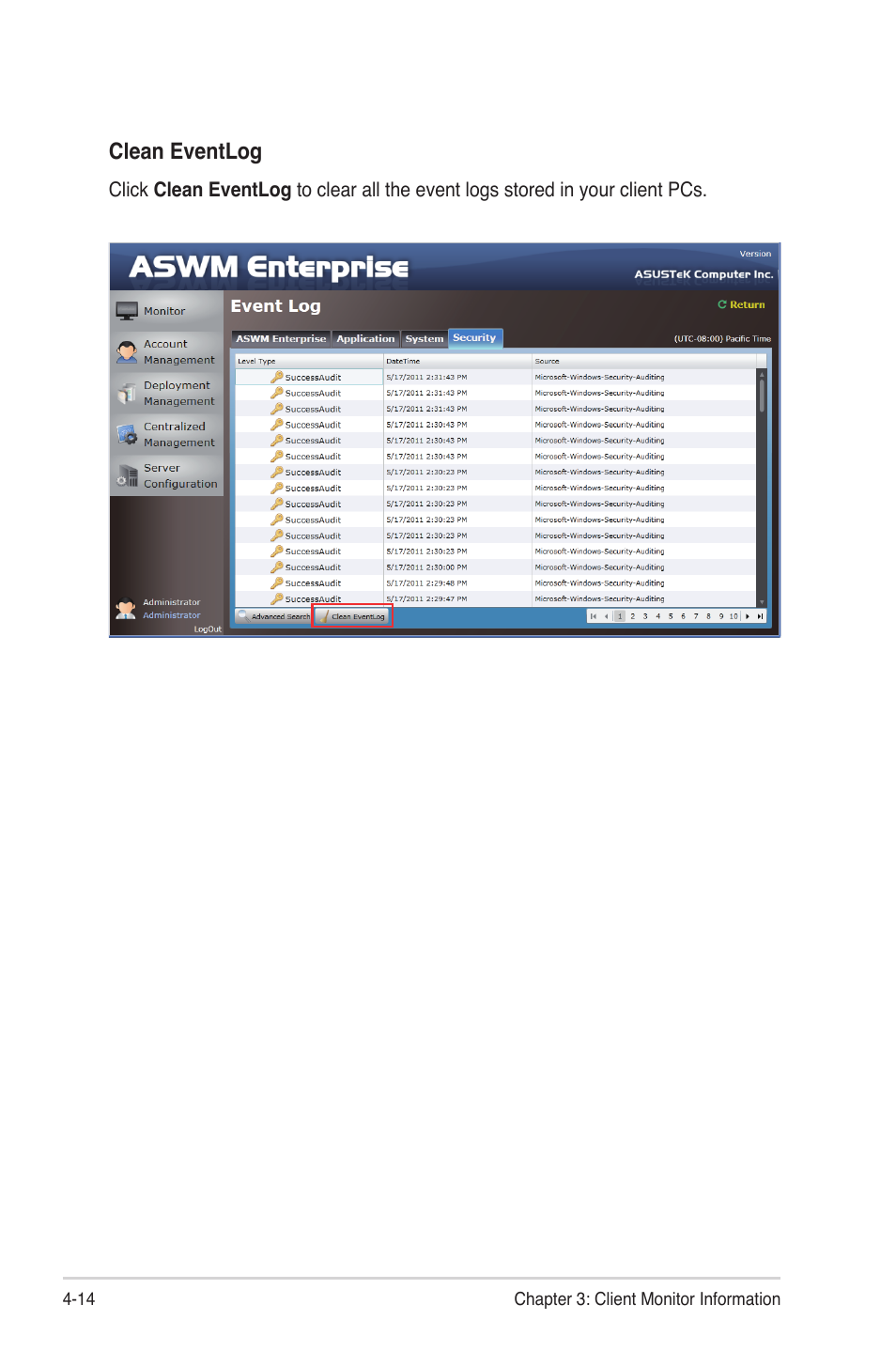 Asus ASWM Enterprise System Web-based Management User Manual | Page 62 / 78