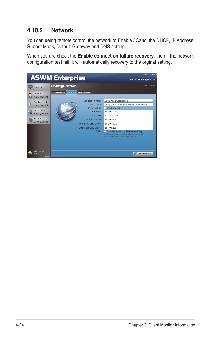 2 network | Asus ASWM Enterprise System Web-based Management User Manual | Page 72 / 78
