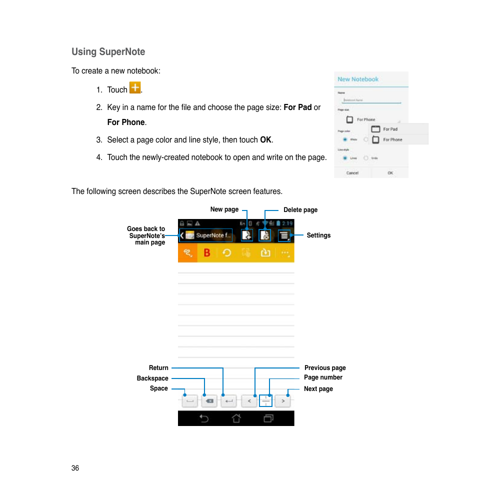 Asus PadFone User Manual | Page 36 / 106