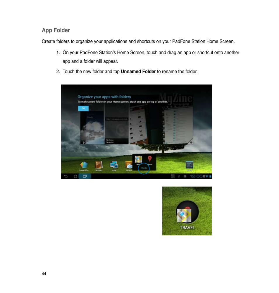 App folder | Asus PadFone User Manual | Page 44 / 106