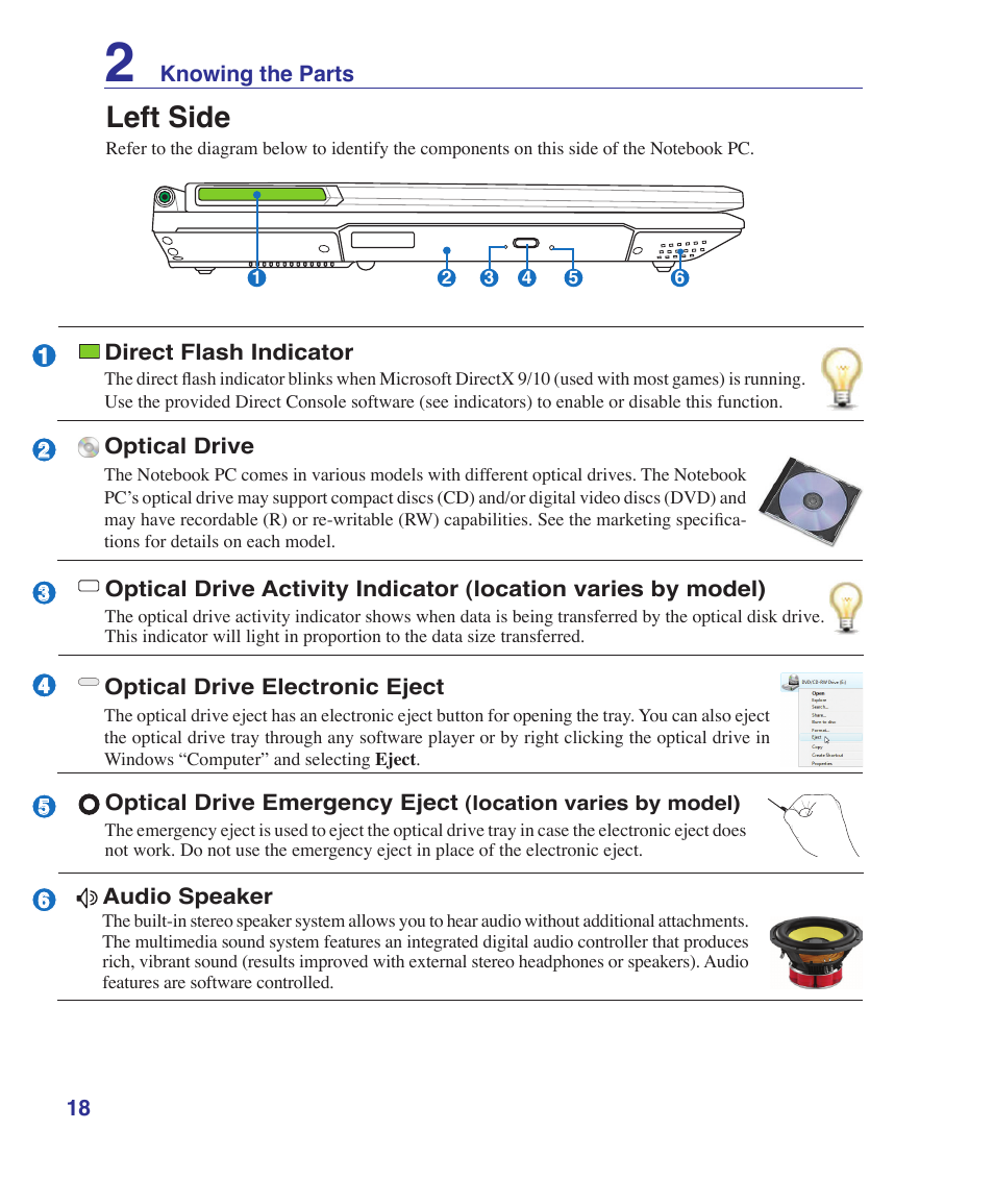 Left side | Asus G1S User Manual | Page 18 / 89