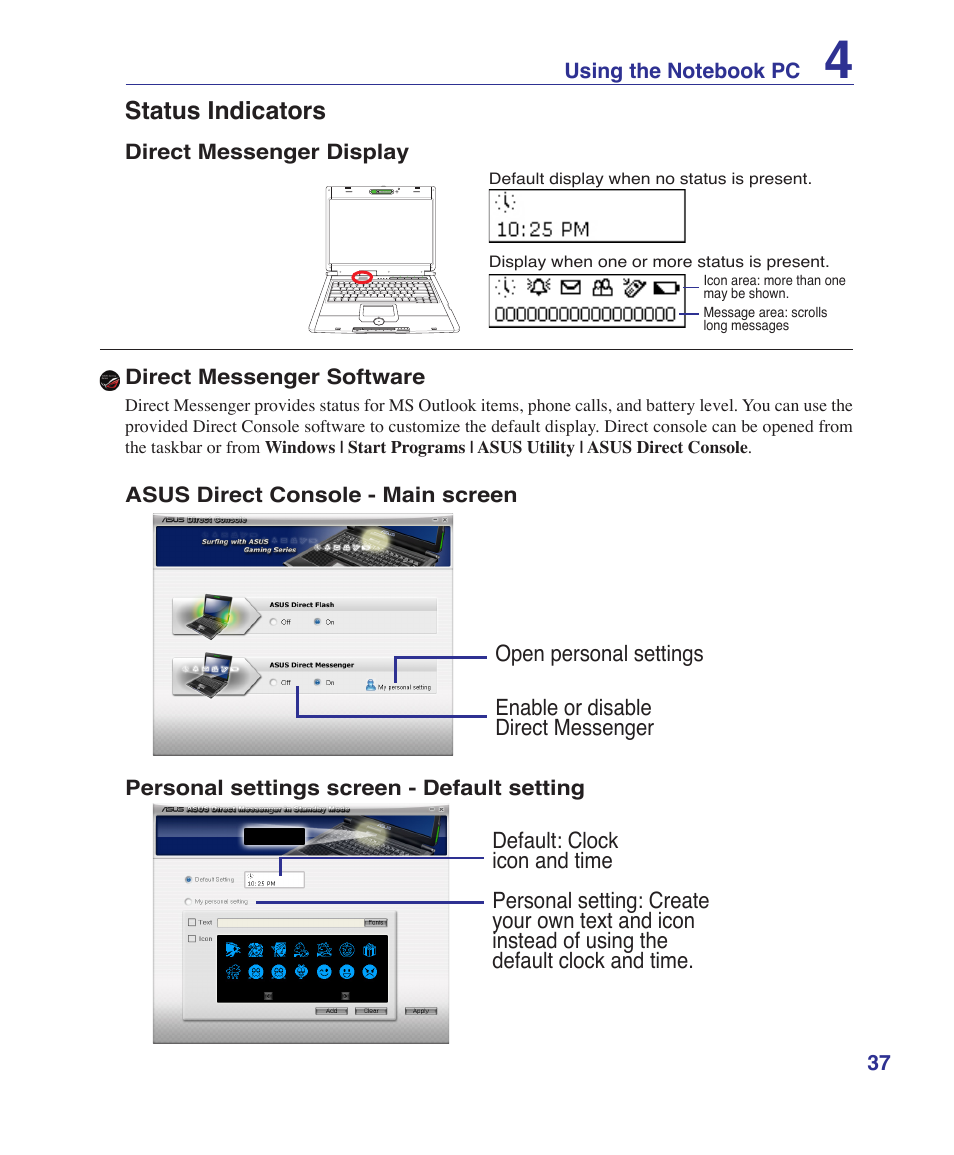 Asus G1S User Manual | Page 37 / 89