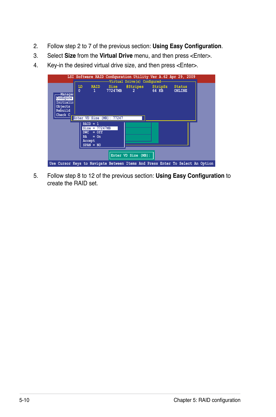 10 chapter 5: raid configuration | Asus TS100-E6/PI4 User Manual | Page 100 / 148