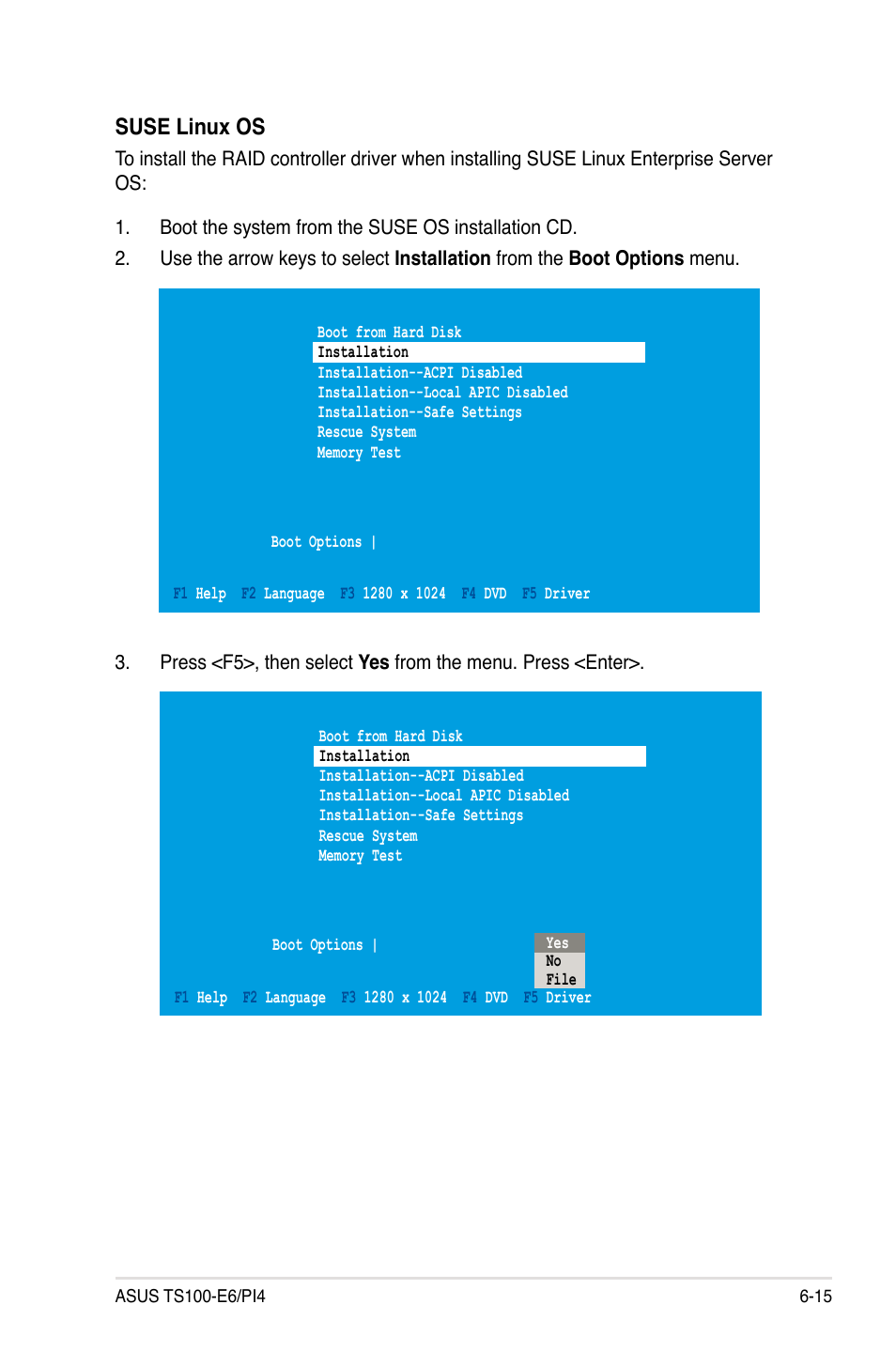 Suse linux os | Asus TS100-E6/PI4 User Manual | Page 139 / 148