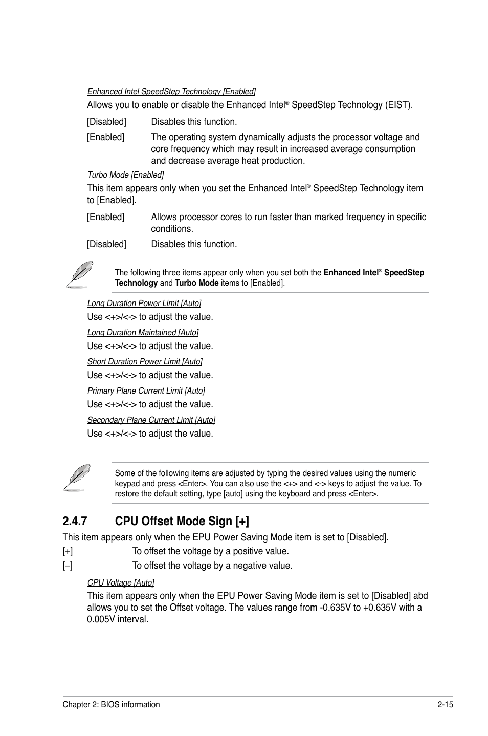 7 cpu offset mode sign | Asus P8H67-M User Manual | Page 59 / 76