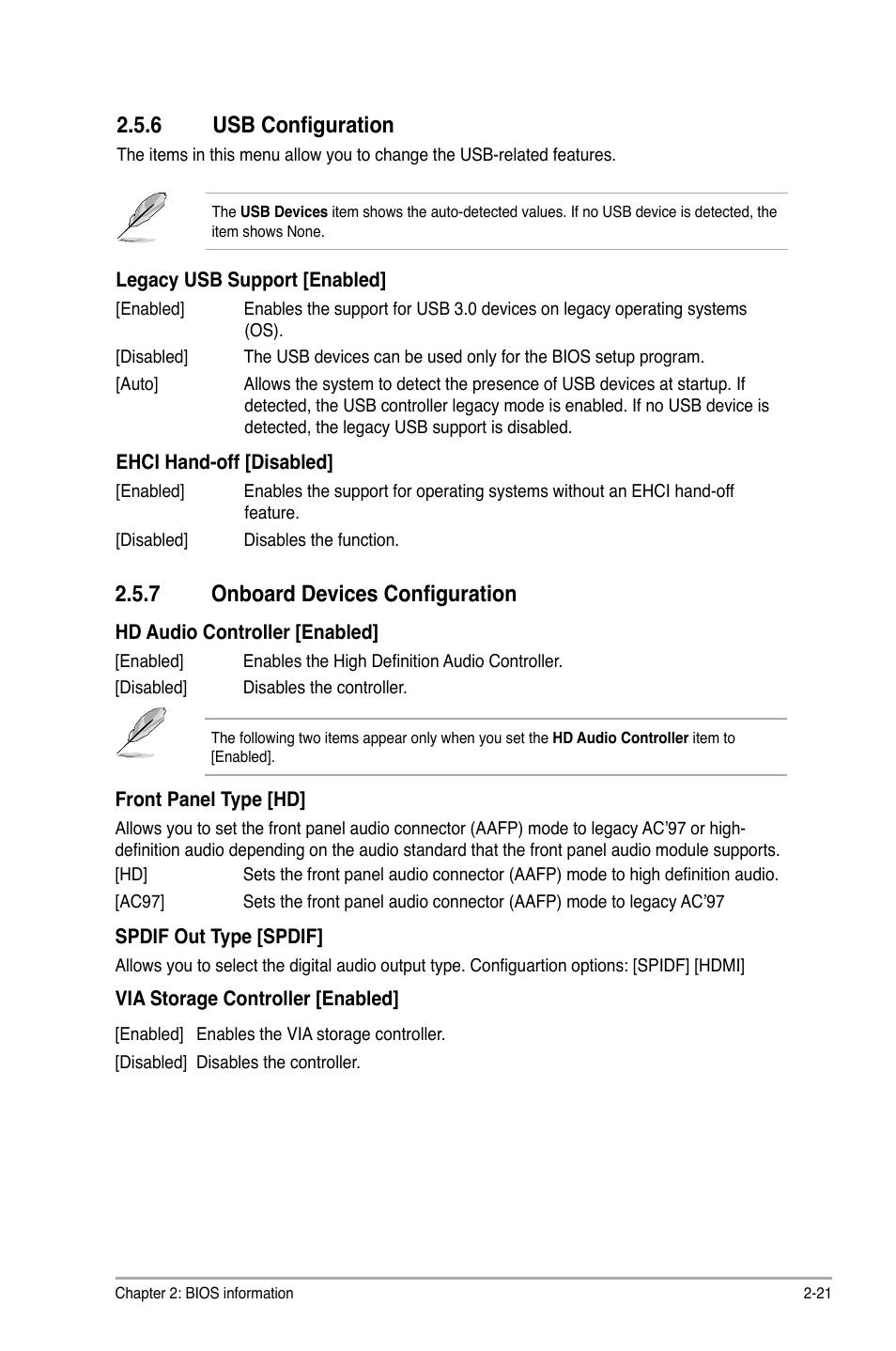 6 usb configuration, 7 onboard devices configuration | Asus P8H67-M User Manual | Page 65 / 76