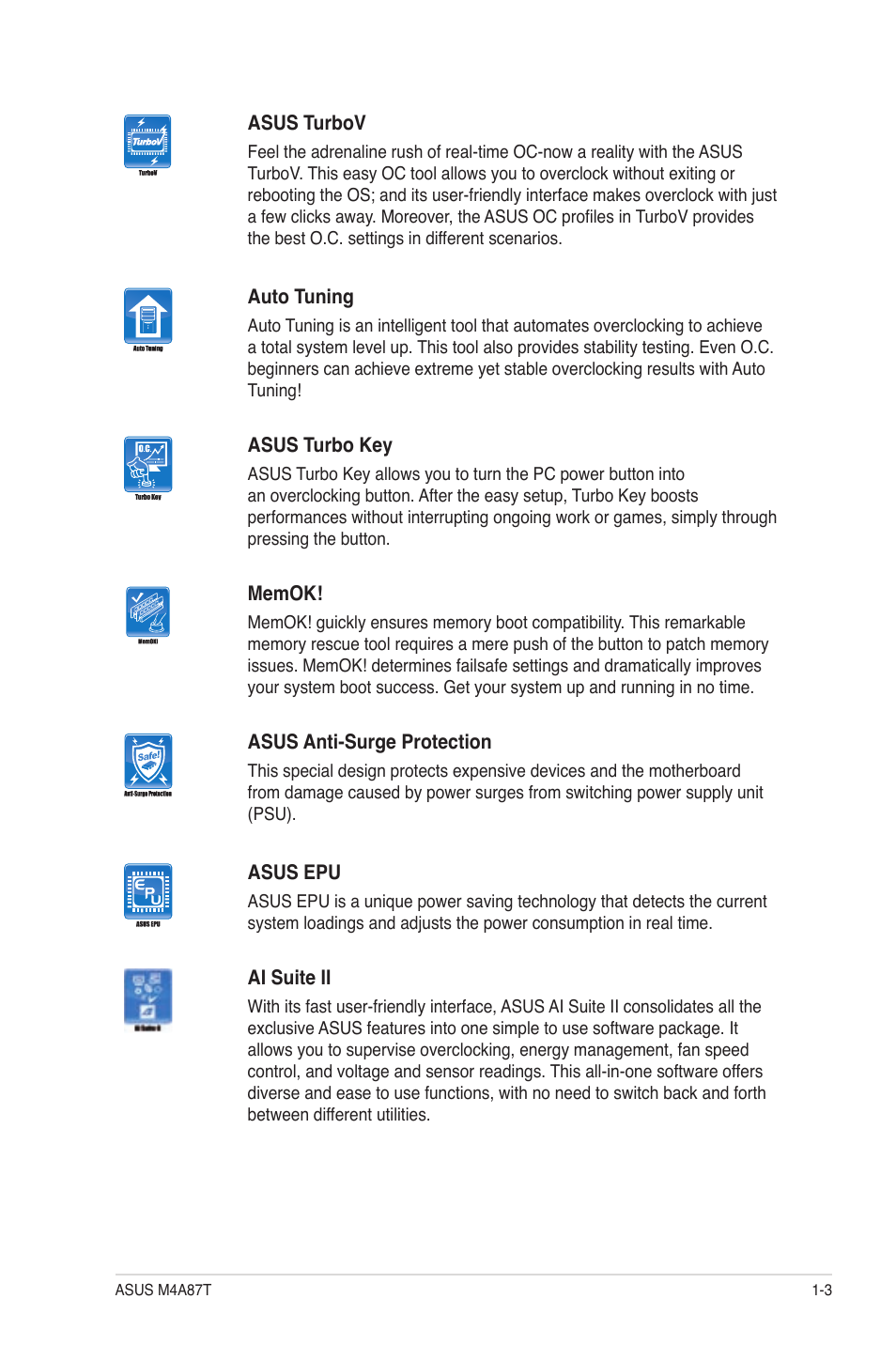 Asus M4A87T User Manual | Page 15 / 72