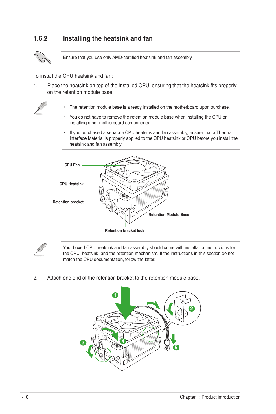 2 installing the heatsink and fan, Installing the heatsink and fan -10 | Asus M4A87T User Manual | Page 22 / 72