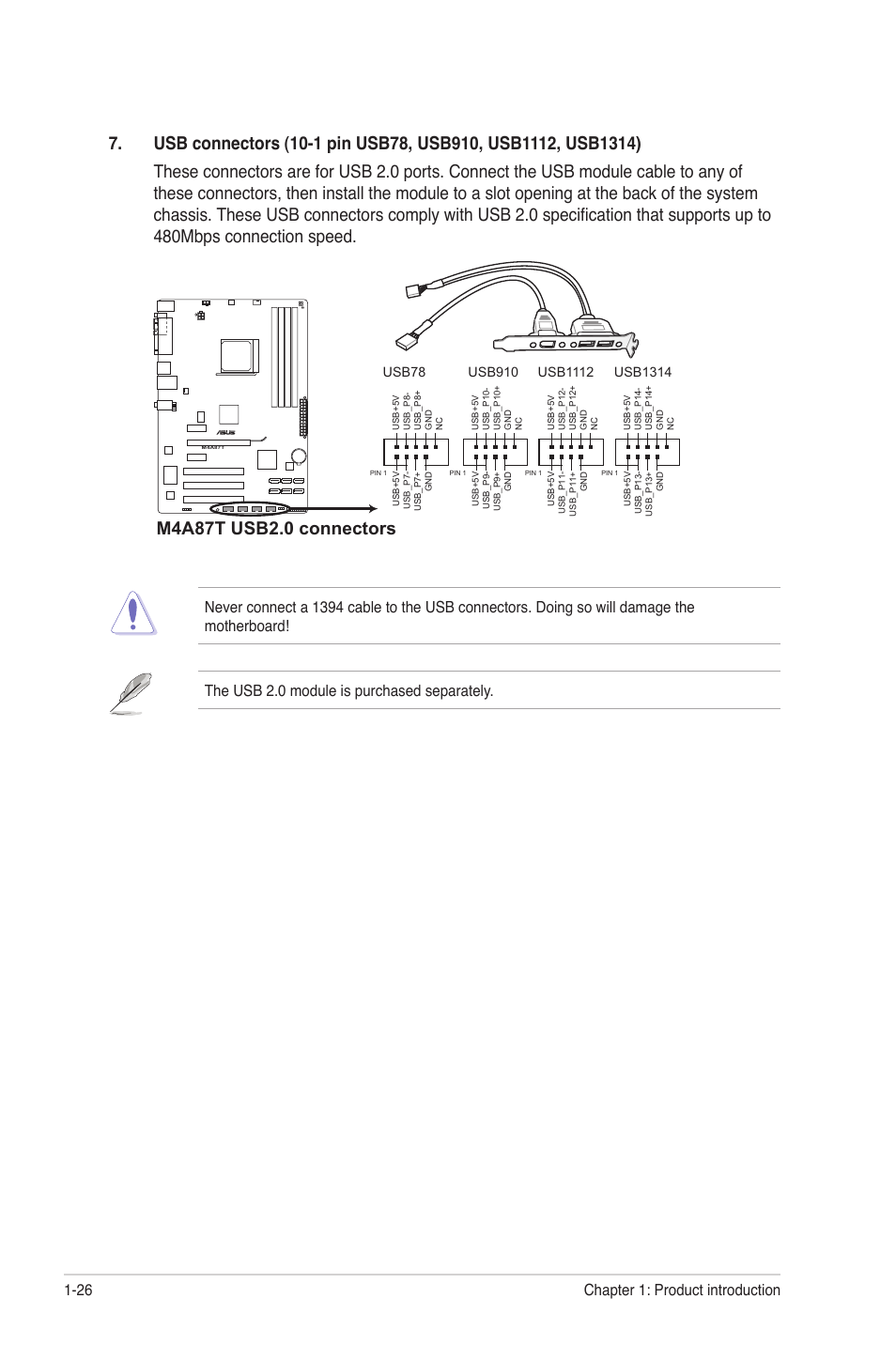 Chapter 1: product introduction 1-26 | Asus M4A87T User Manual | Page 38 / 72