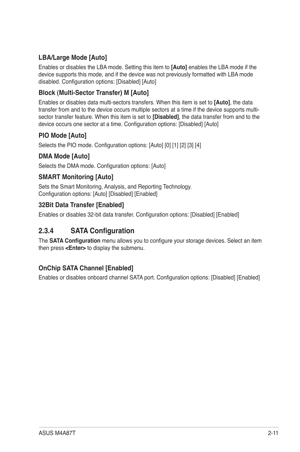 4 sata configuration, Sata configuration -11 | Asus M4A87T User Manual | Page 53 / 72