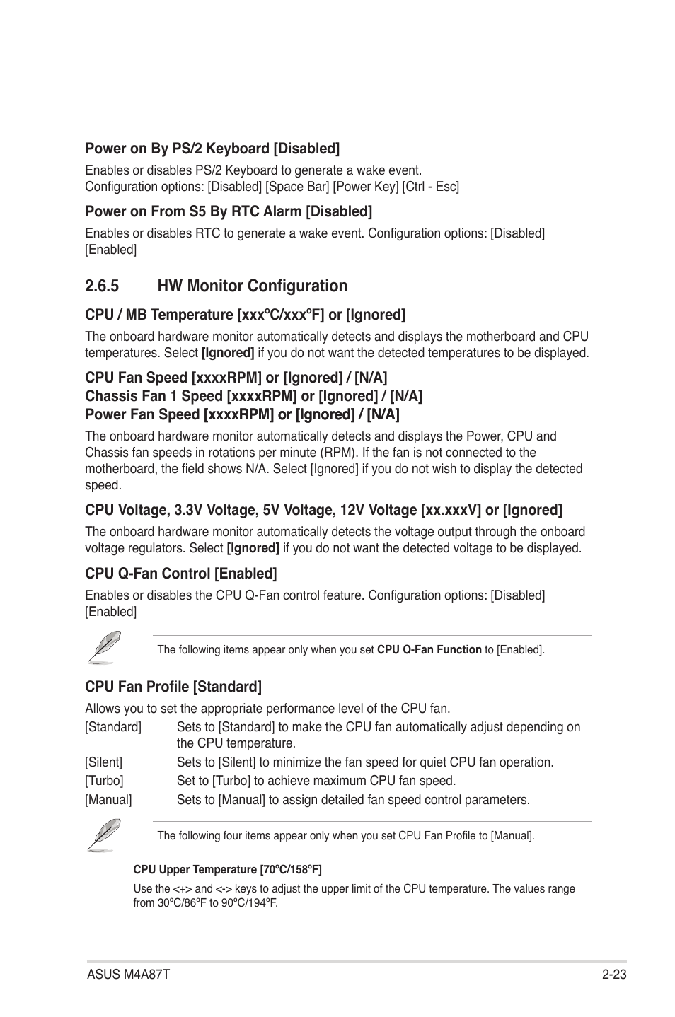 5 hw monitor configuration, Hw monitor configuration -23 | Asus M4A87T User Manual | Page 65 / 72