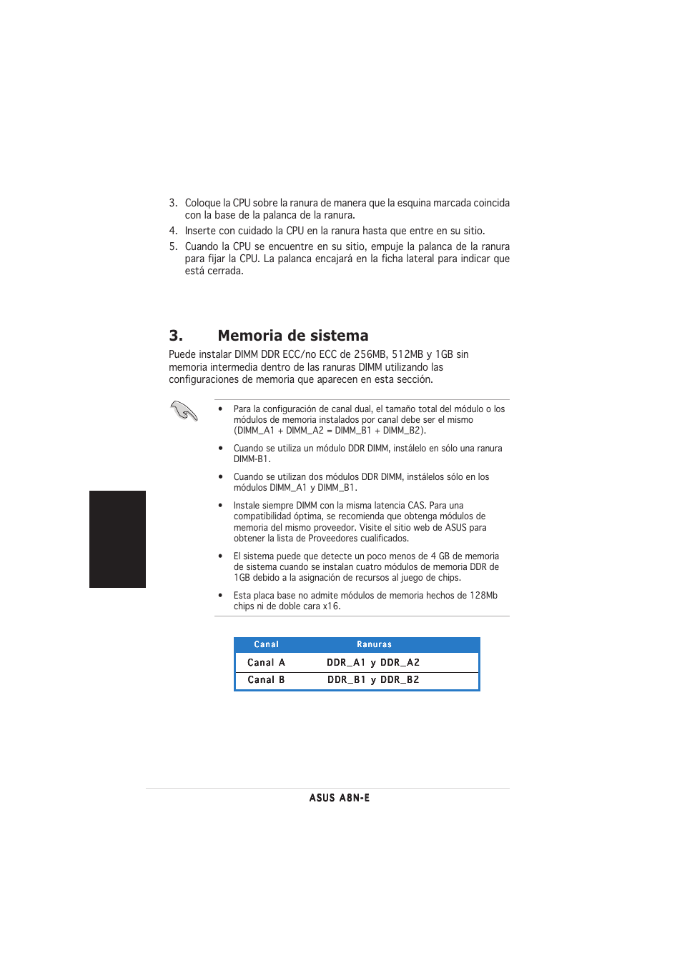 Espa ñ ol | Asus A8N-E User Manual | Page 12 / 20