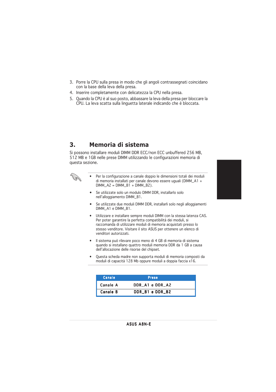 Italiano | Asus A8N-E User Manual | Page 9 / 20