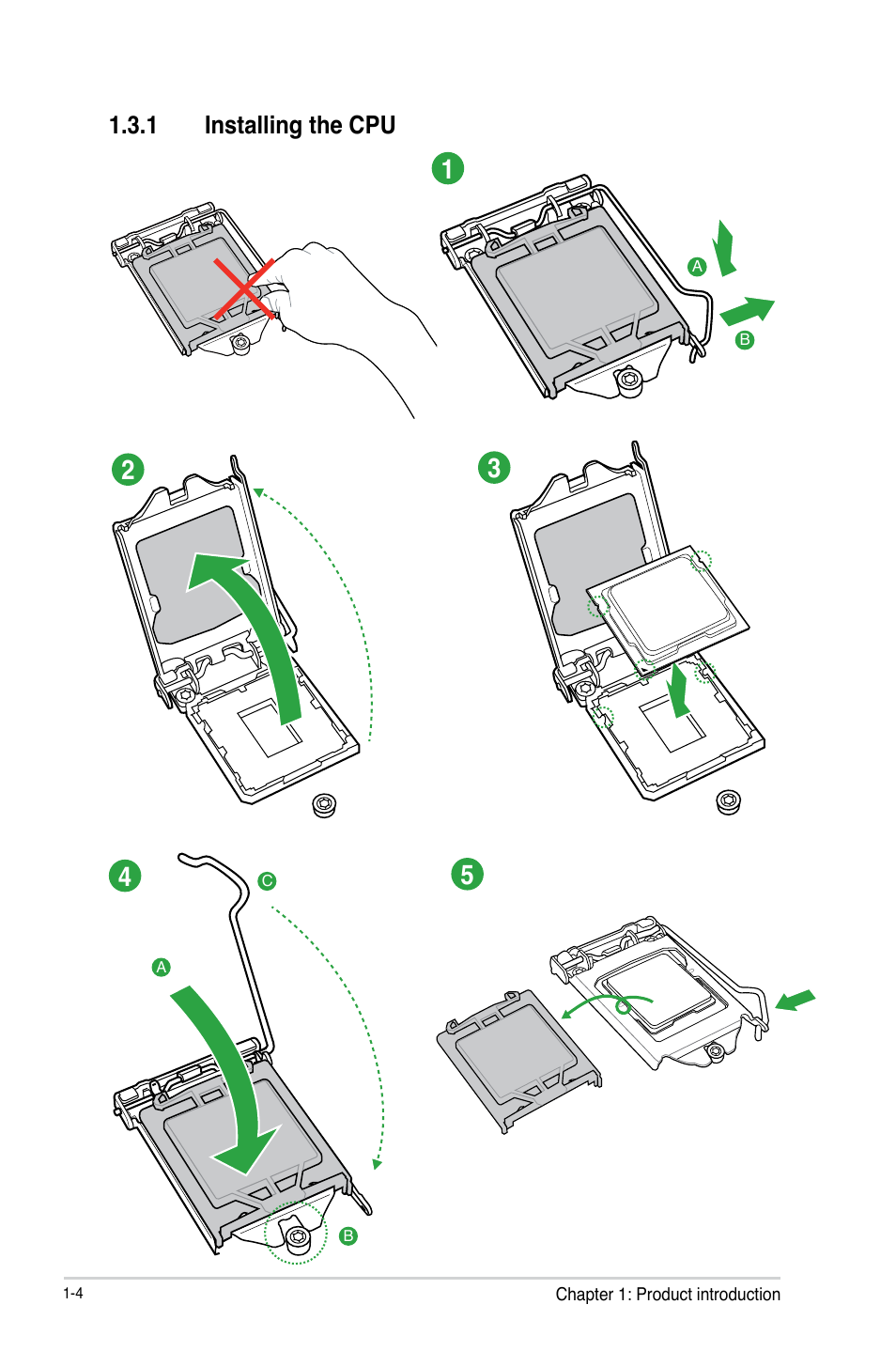 1 installing the cpu | Asus H87I-PLUS User Manual | Page 12 / 74