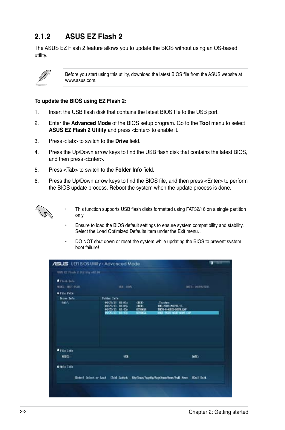 2 asus ez flash 2 | Asus H87I-PLUS User Manual | Page 29 / 74