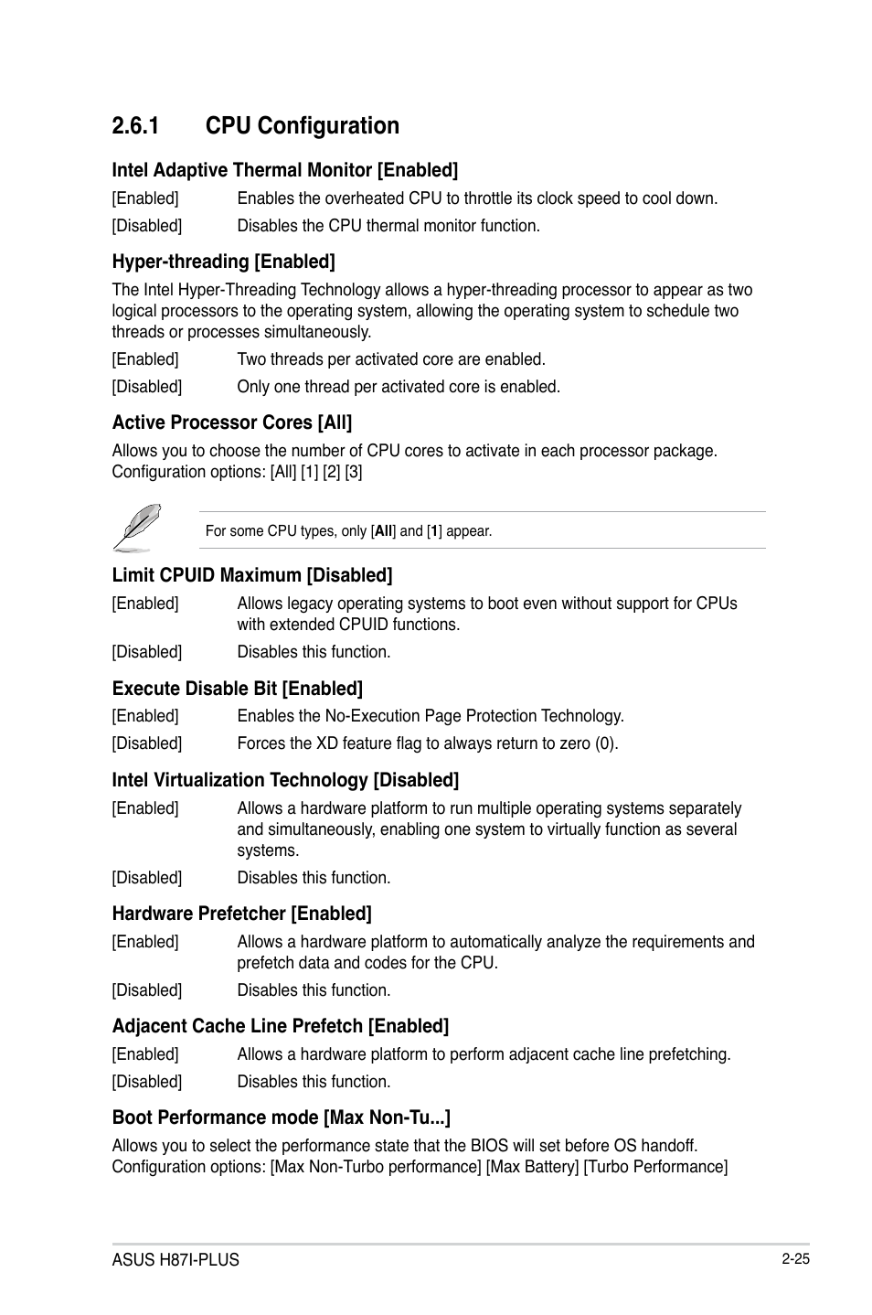 1 cpu configuration | Asus H87I-PLUS User Manual | Page 52 / 74