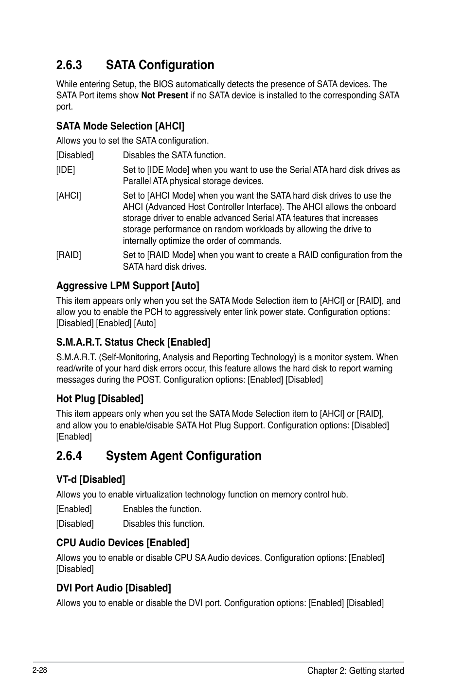 3 sata configuration, 4 system agent configuration | Asus H87I-PLUS User Manual | Page 55 / 74