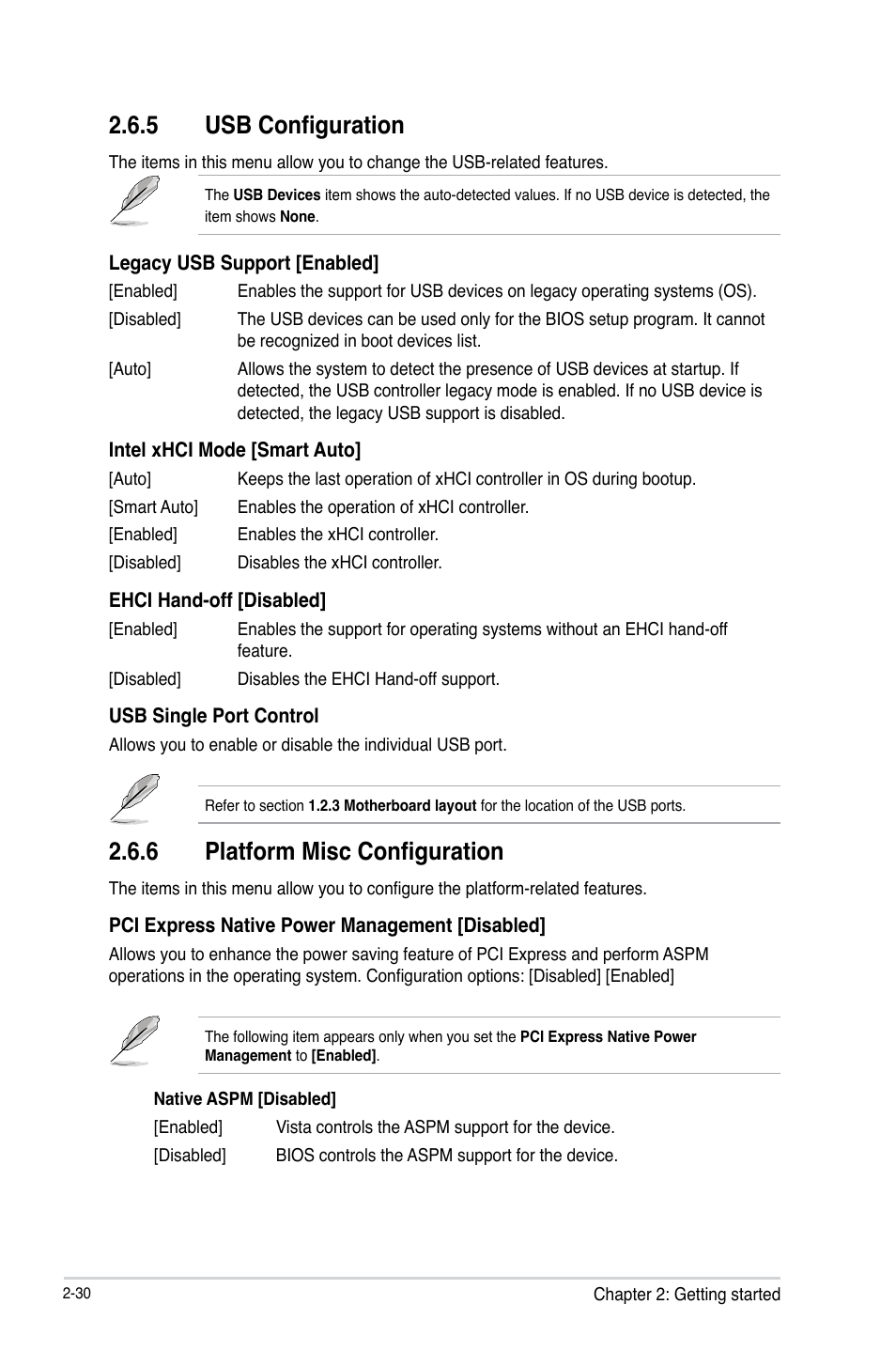 5 usb configuration, 6 platform misc configuration | Asus H87I-PLUS User Manual | Page 57 / 74