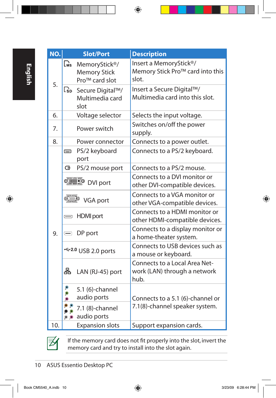 Asus CM5540 User Manual | Page 10 / 110