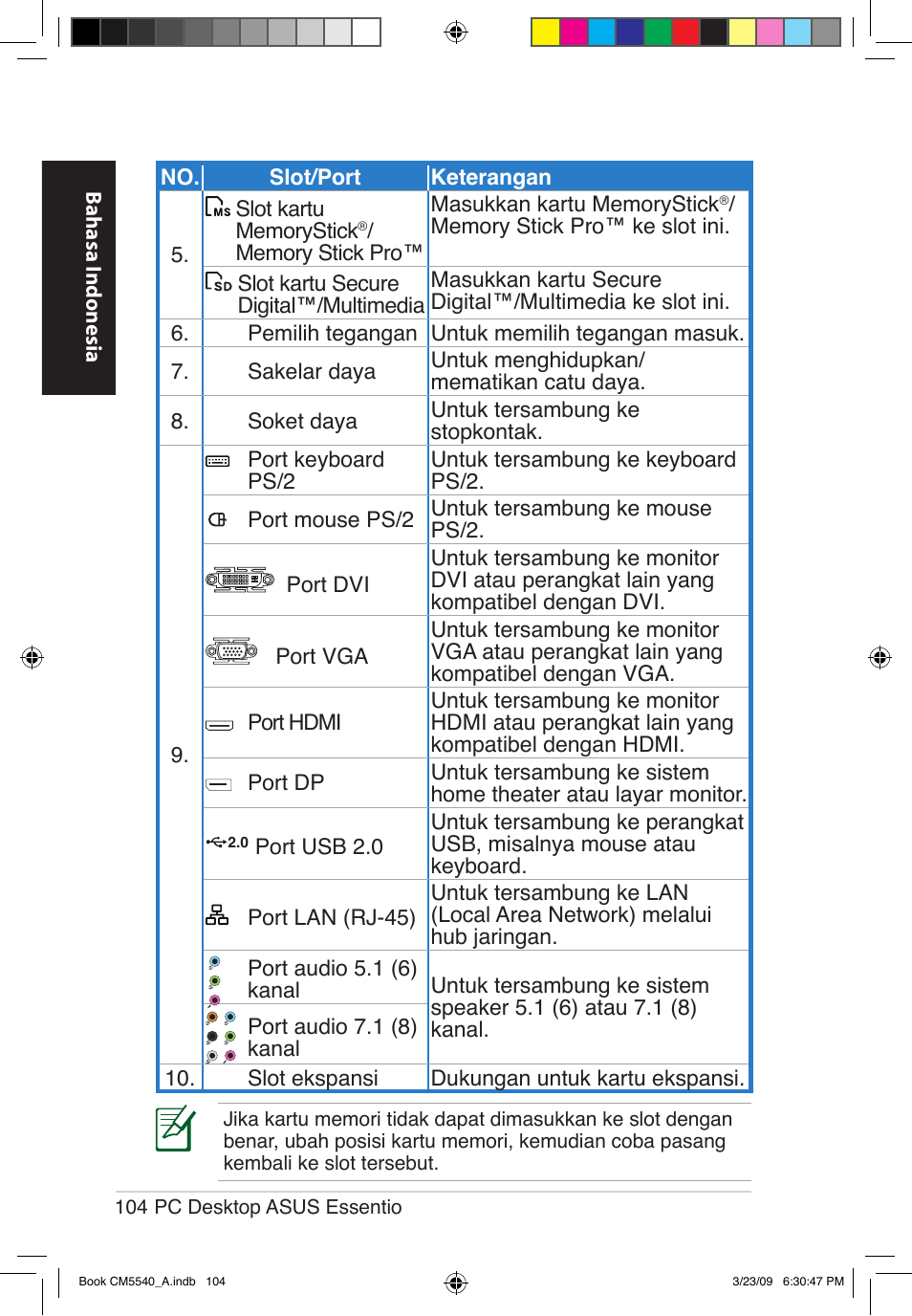 Asus CM5540 User Manual | Page 104 / 110