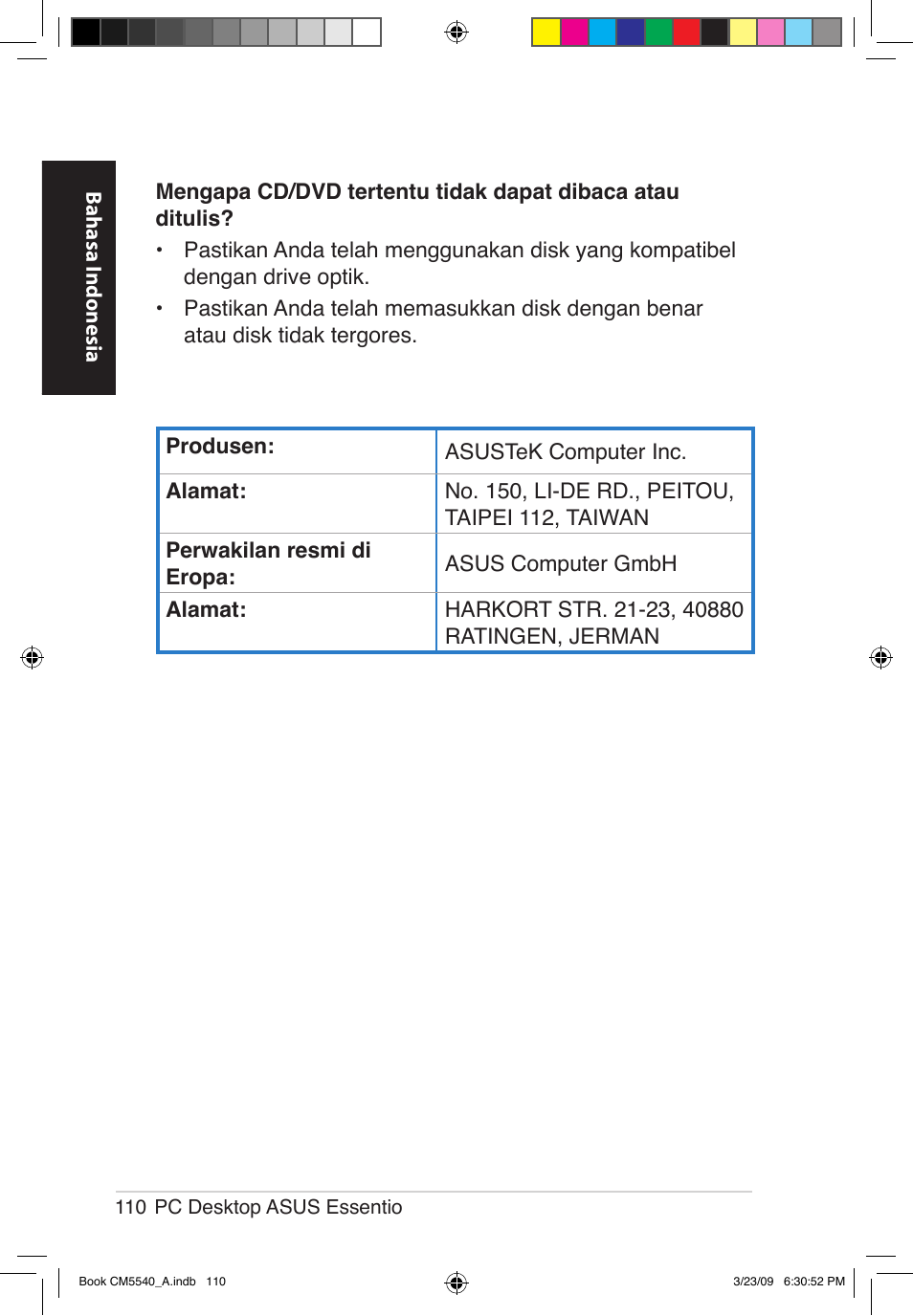 Asus CM5540 User Manual | Page 110 / 110