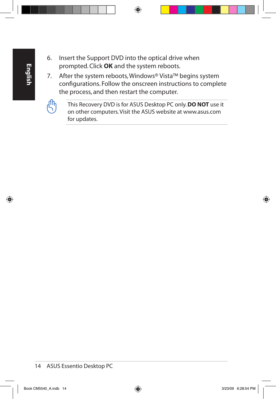 Asus CM5540 User Manual | Page 14 / 110