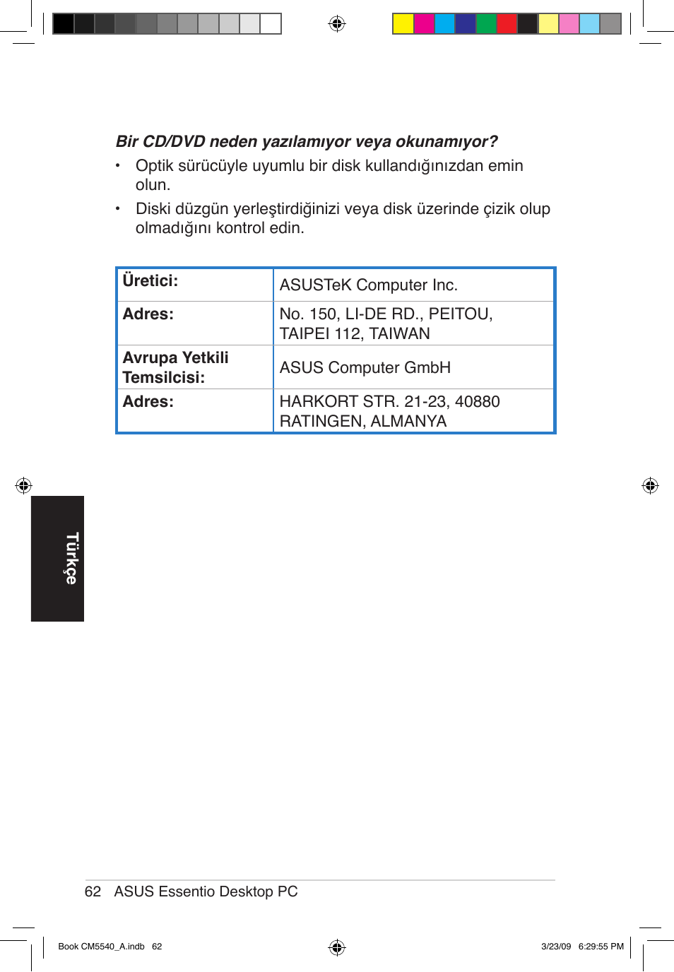 Asus CM5540 User Manual | Page 62 / 110