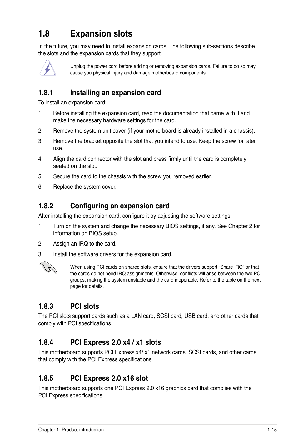 8 expansion slots, 1 installing an expansion card, 2 configuring an expansion card | 3 pci slots | Asus M4A87TD/USB3 User Manual | Page 27 / 72