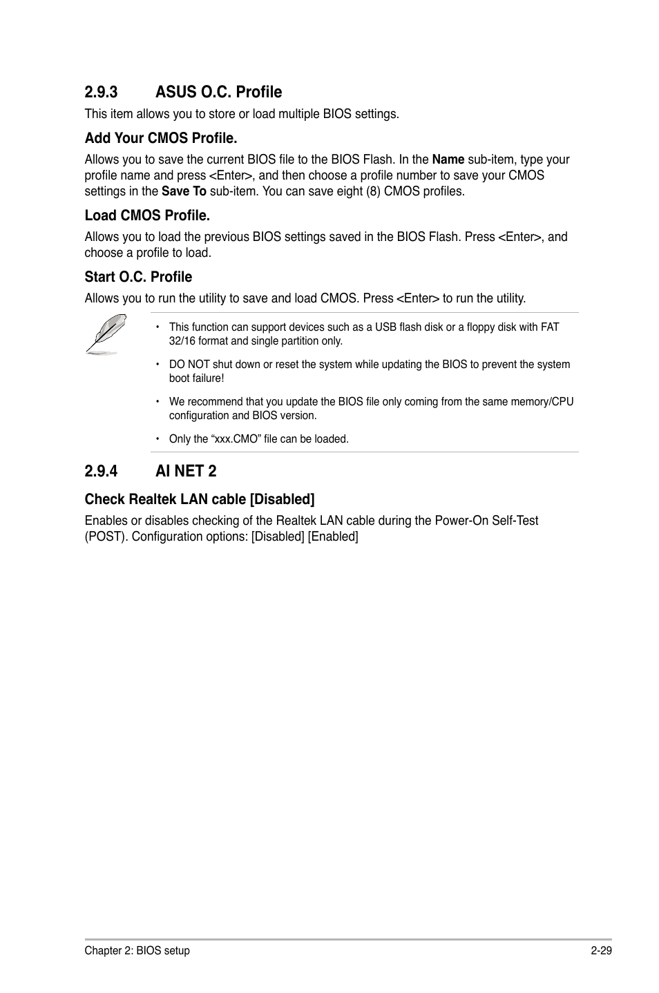 3 asus o.c. profile, 4 ai net 2 | Asus M4A87TD/USB3 User Manual | Page 69 / 72