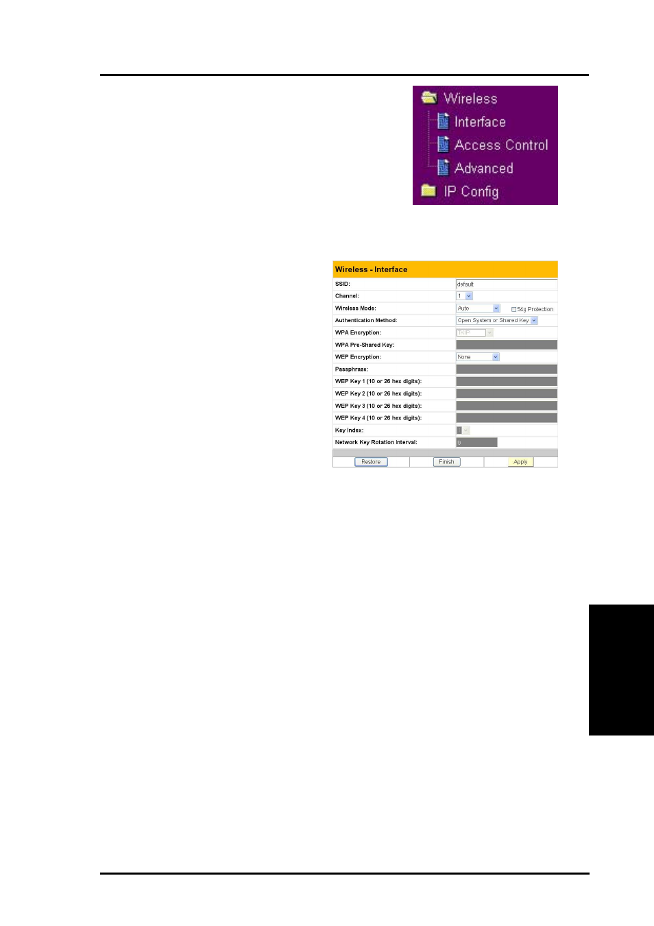 Autenticación y seguridad, Configuración rápida | Asus WL-530g User Manual | Page 49 / 70