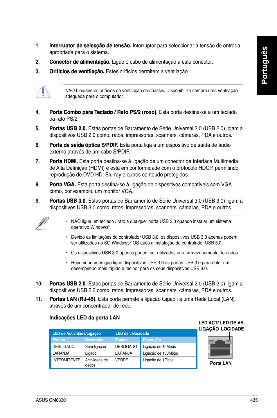 Português | Asus CM6330 User Manual | Page 437 / 494