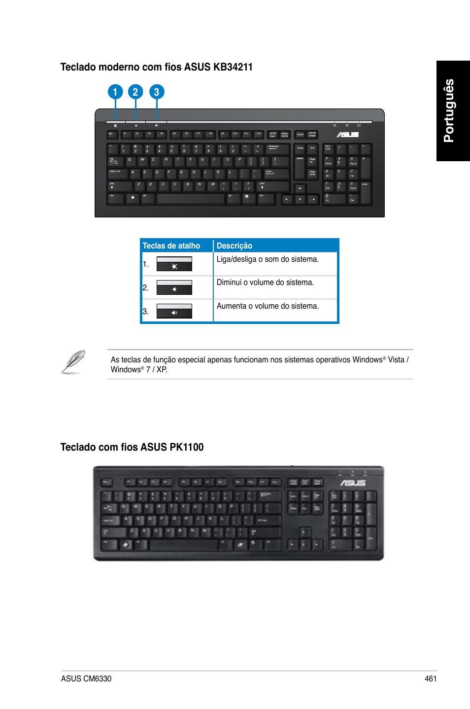 Português | Asus CM6330 User Manual | Page 463 / 494