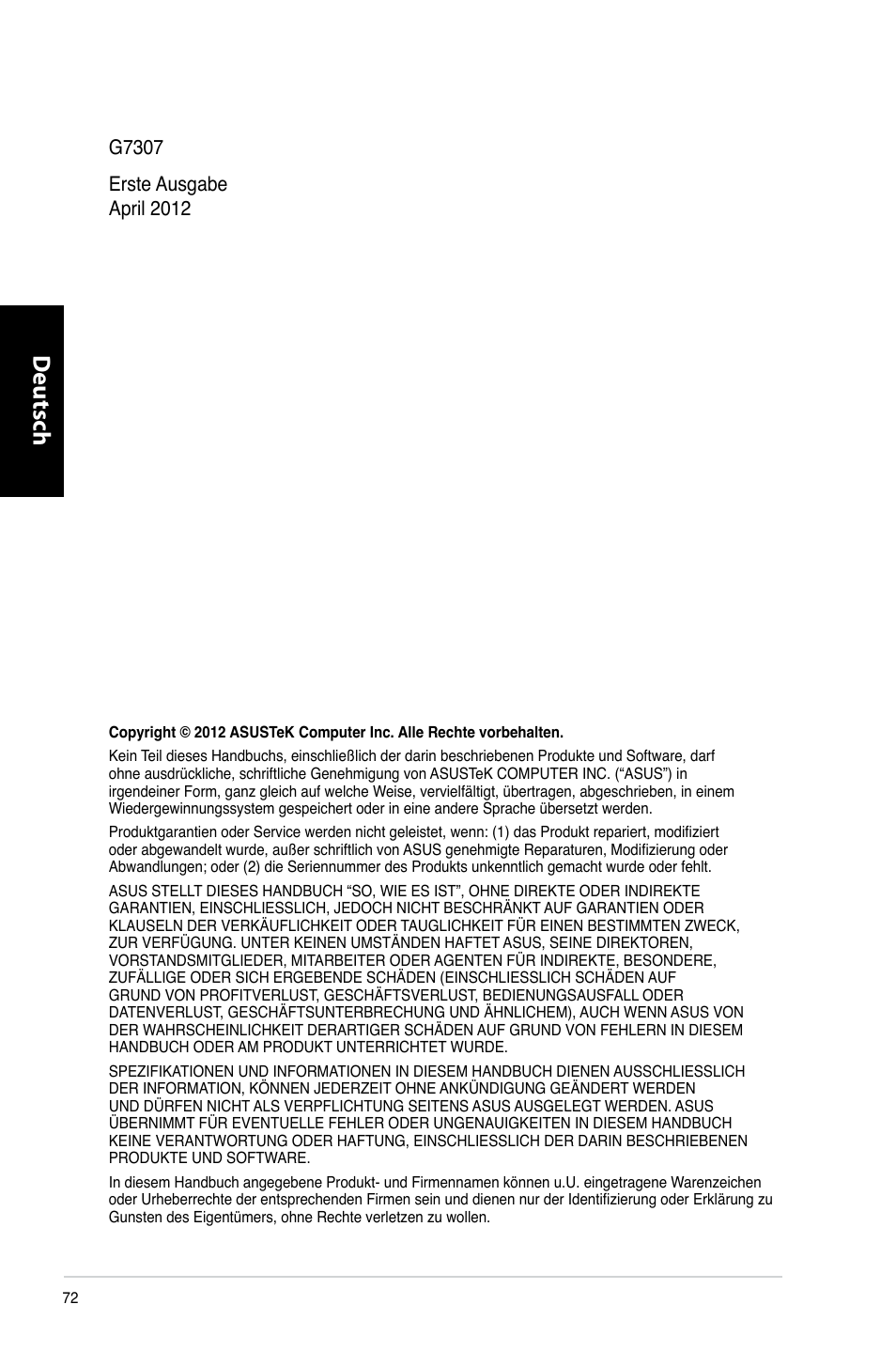 Deutsch d eutsch d eutsch d eutsch | Asus CM6330 User Manual | Page 74 / 494