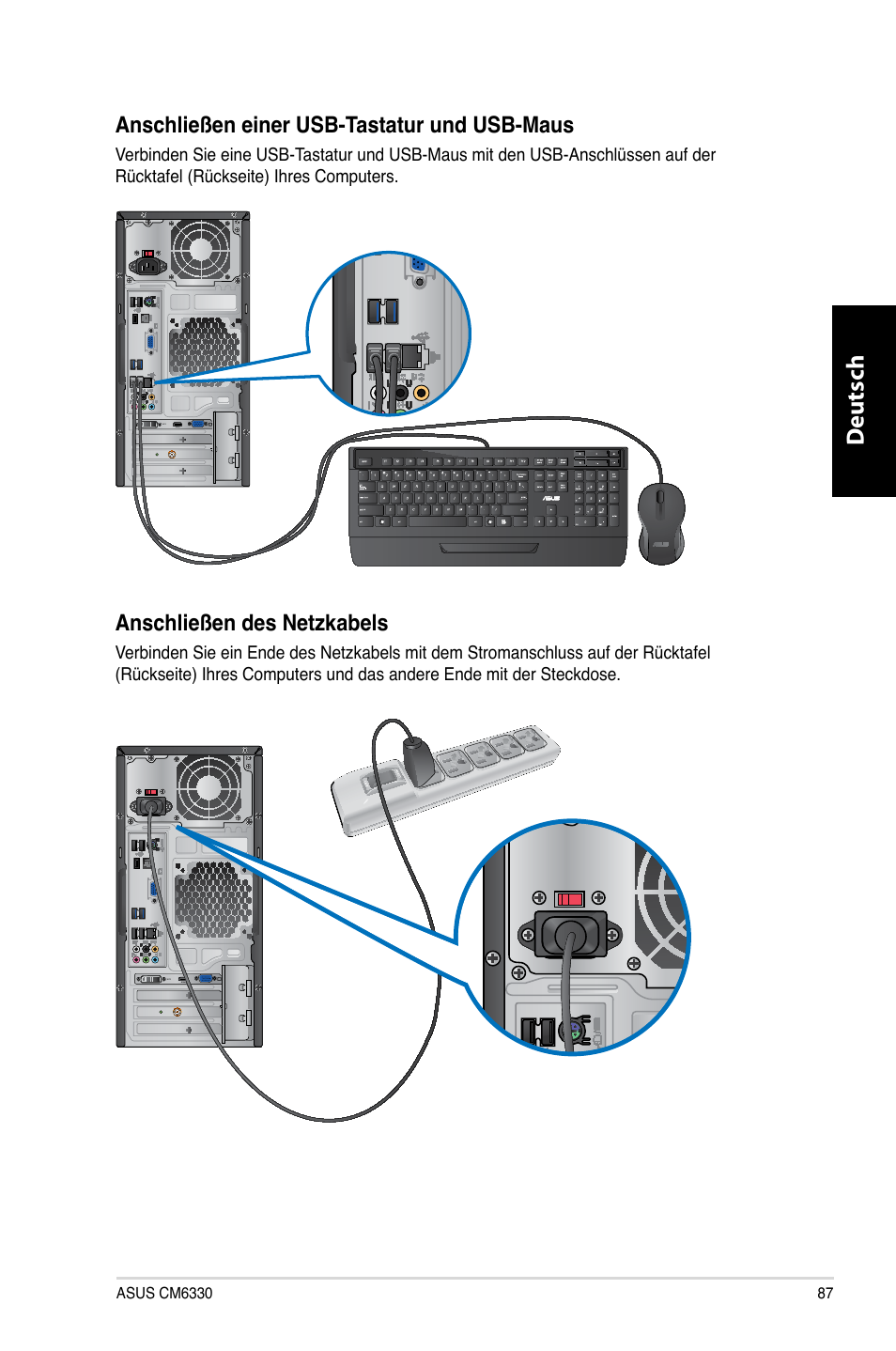 Deutsch d eutsch | Asus CM6330 User Manual | Page 89 / 494