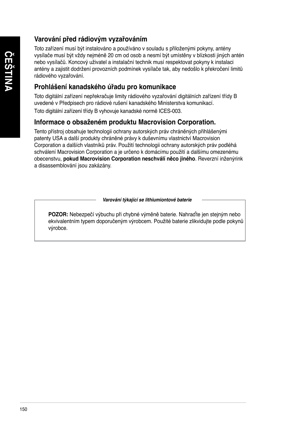 Če št in a če št in a če št in a če št in a | Asus BP6335 User Manual | Page 152 / 578