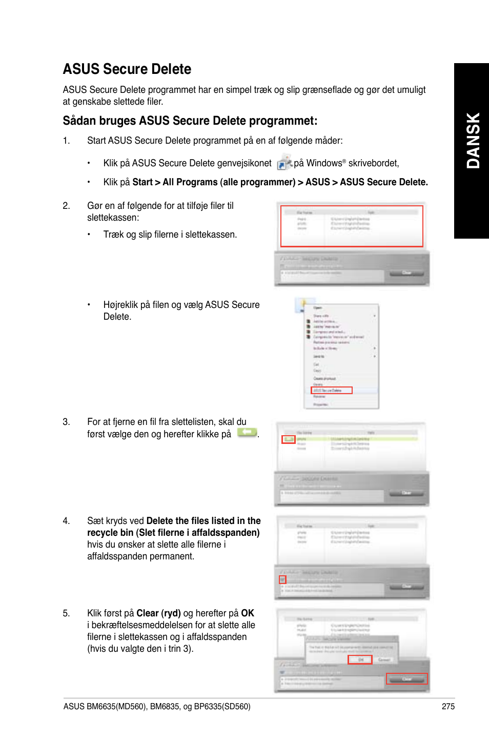 Asus secure delete, Da ns k da ns k | Asus BP6335 User Manual | Page 277 / 578