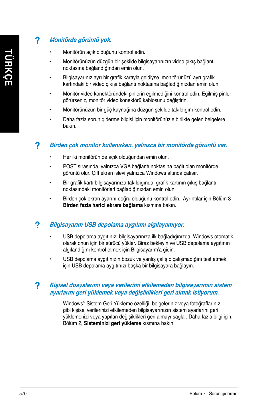 Tü rk çe tü rk çe tü rk çe tü rk çe | Asus BP6335 User Manual | Page 572 / 578