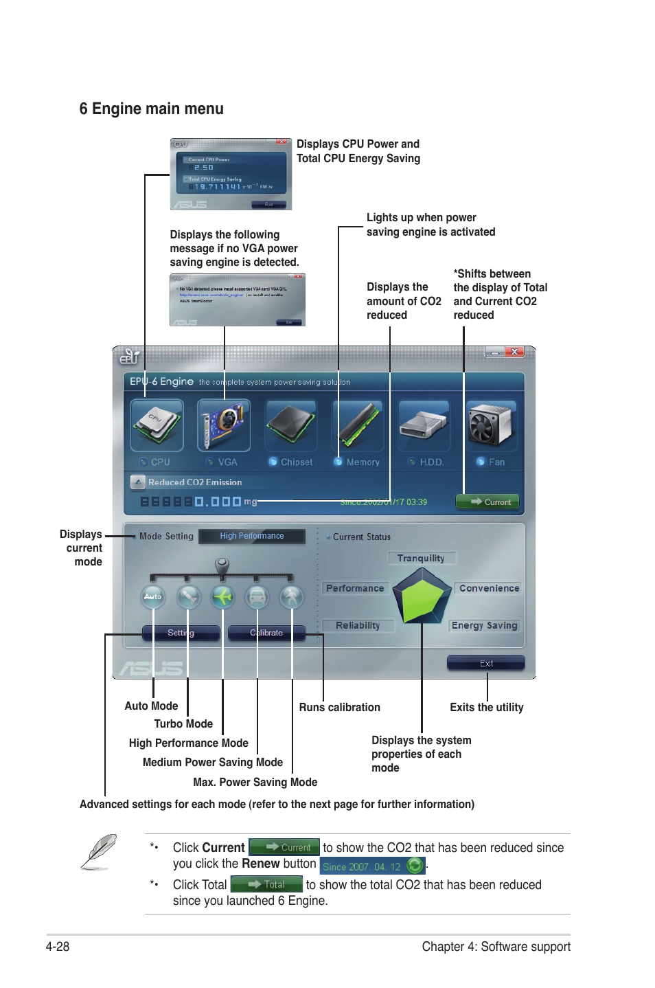 6 engine main menu | Asus Rampage II Gene User Manual | Page 144 / 176