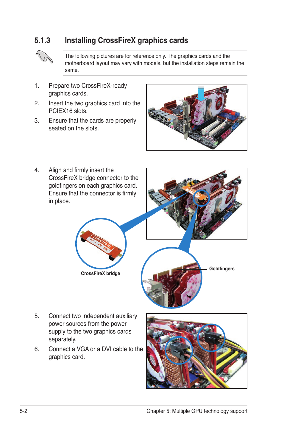 3 installing crossfirex graphics cards, Installing crossfirex graphics cards -2 | Asus Rampage II Gene User Manual | Page 162 / 176
