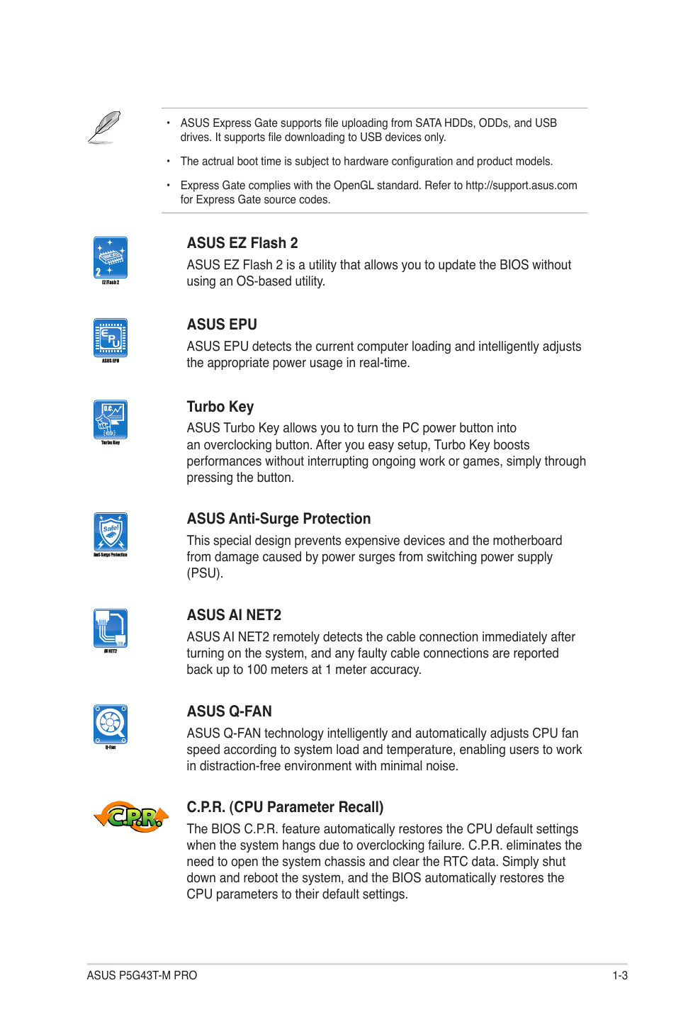 Asus P5G43T-M PRO User Manual | Page 13 / 60