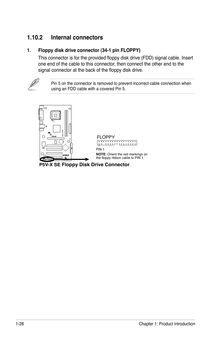 2 internal connectors | Asus P5V-X SE User Manual | Page 40 / 88