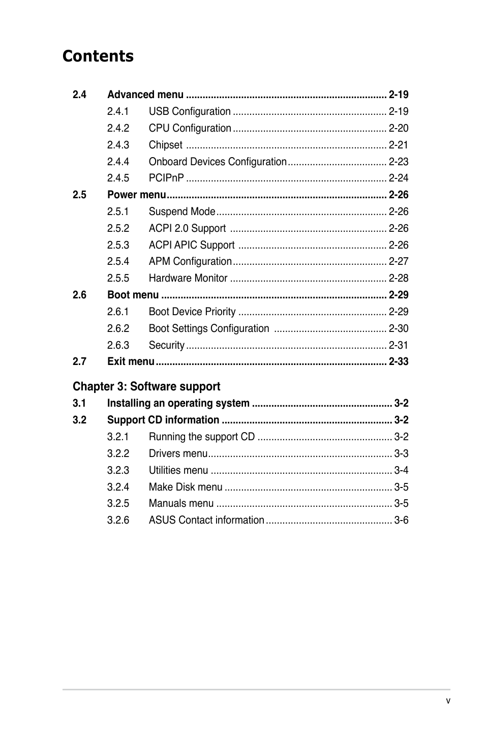 Asus P5V-X SE User Manual | Page 5 / 88