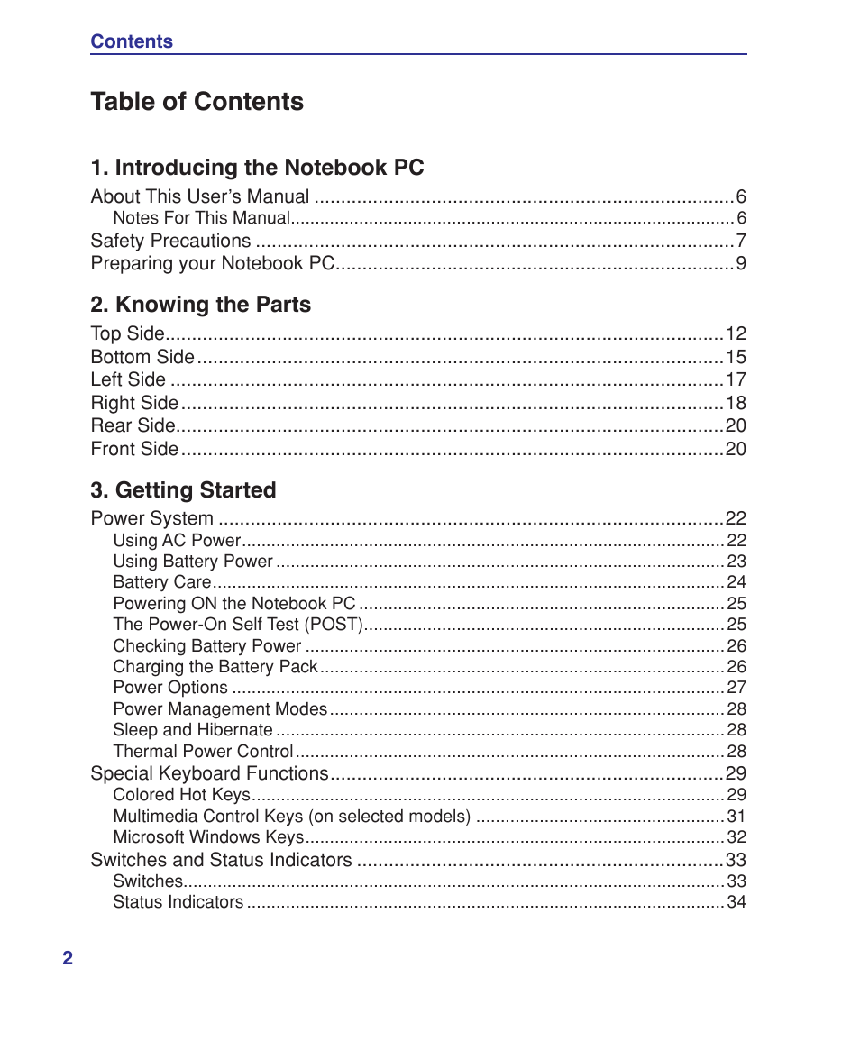 Asus UL30A User Manual | Page 2 / 82