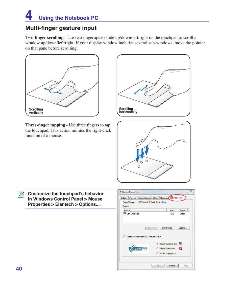 Asus UL30A User Manual | Page 40 / 82